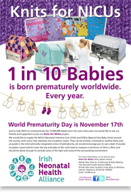 Image of 'Knits for NICUs' poster. 