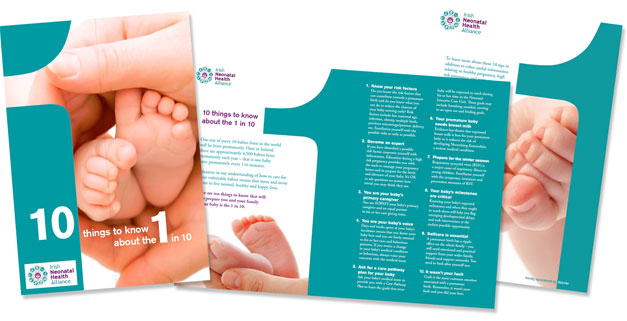 Image of '10 things to know about the 1 in 10' leaflet - CLICKING HERE downloads the leaflet in PDF format.